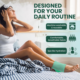 PhysFlex lifestyle image of softened heels after use, suggests visible improvement