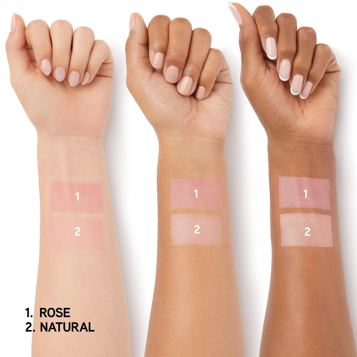 Physicians Formula brush applying blush to cheek showing smooth blend benefit
