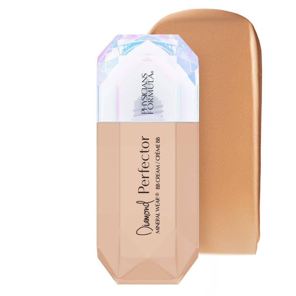 Physicians Formula BB cream front packaging showing product and shade, luminous finish benefit