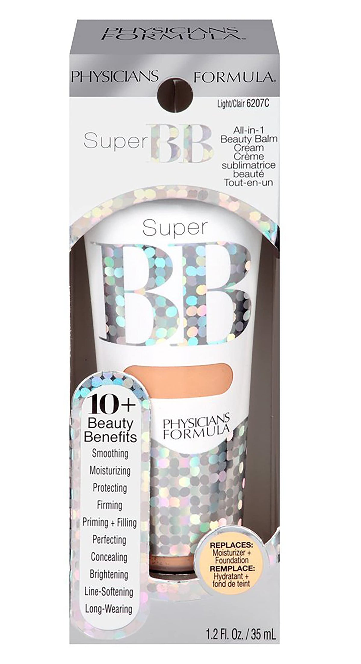 Physicians Formula BB cream texture swatch illustrating blendable moisturizing finish