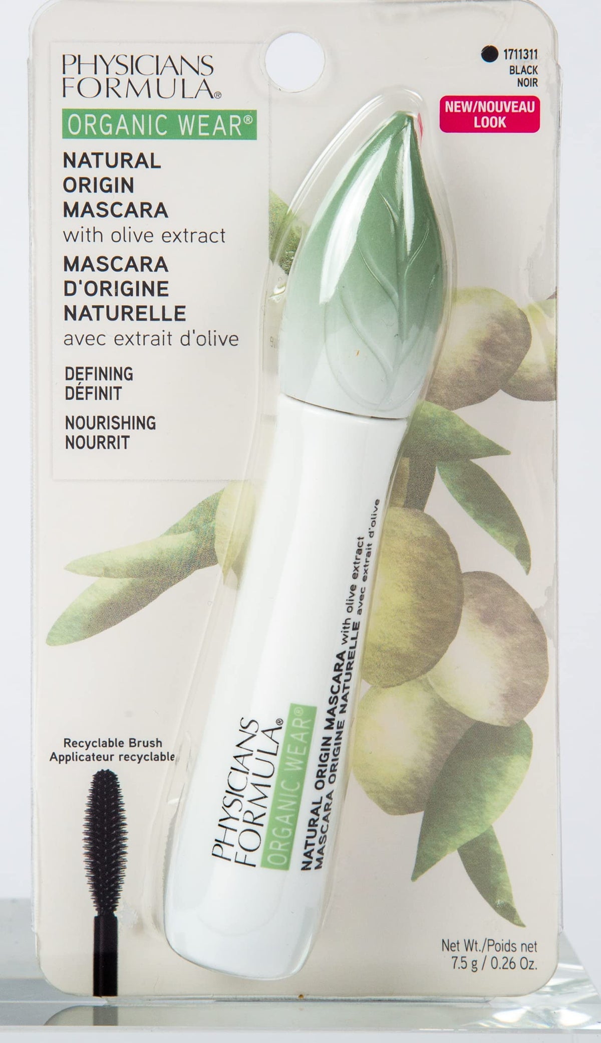 Physicians Formula before and after lashes showing length and separation effect