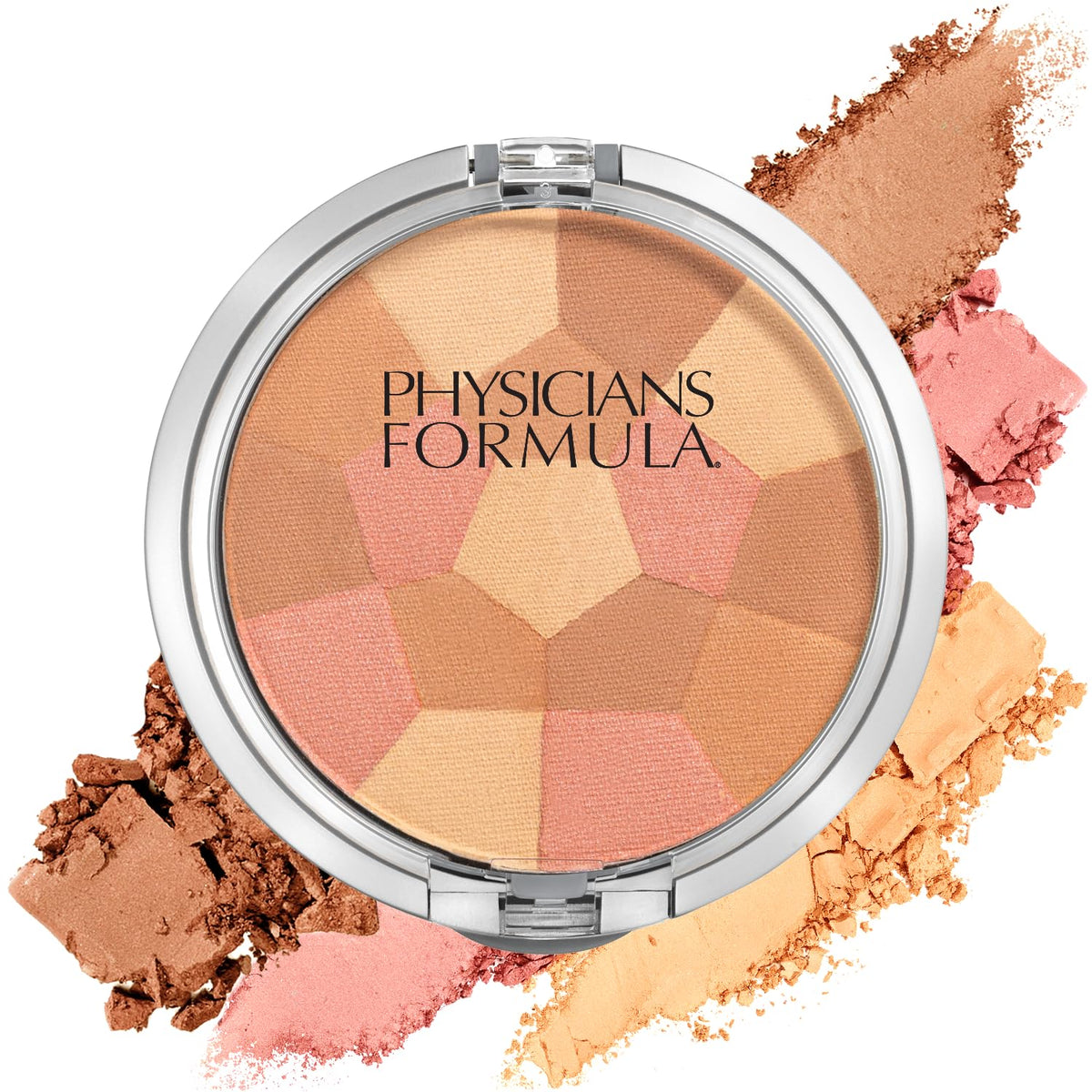 Physicians Formula compact front view showing palette and packaging, convenient travel-friendly