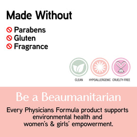Physicians Formula blush on vanity with mirror, showing everyday makeup routine benefit