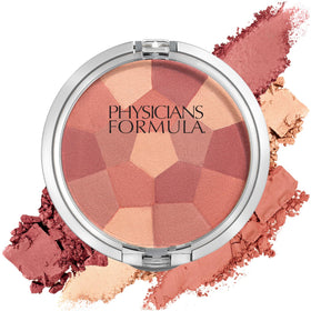 Physicians Formula compact front view showing Blushing Rose palette and travel-friendly case