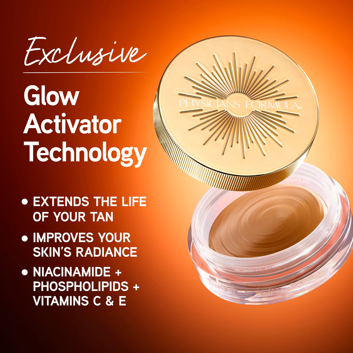 Physicians Formula application with fingertips showing effortless blending and warm finish