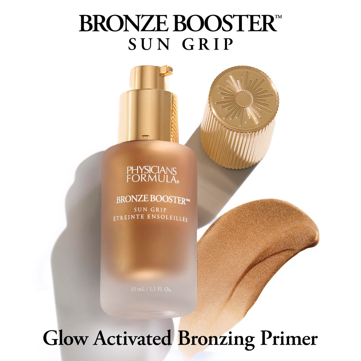 Physicians Formula bronze booster gel texture close-up highlighting smooth application
