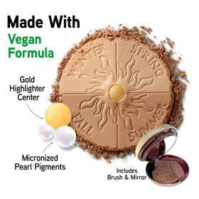 Physicians Formula close-up of iridescent gold tone adding luminous warm highlights