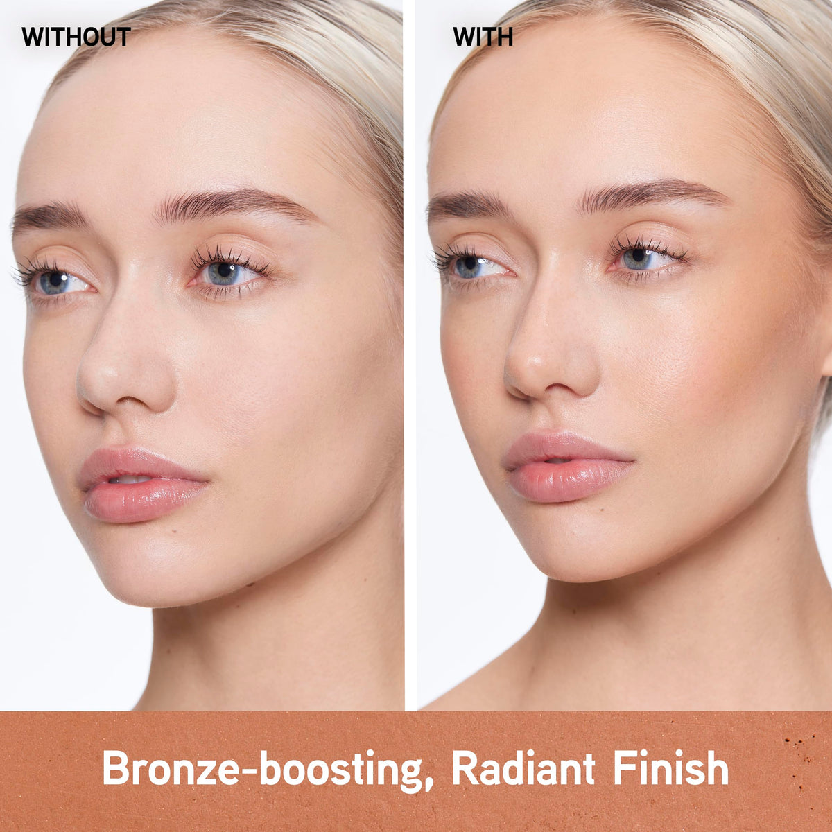 Physicians Formula swatched arm showing buildable bronze tones for customizable intensity