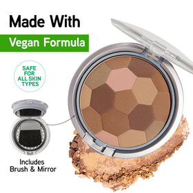 Physicians Formula open compact with brush and mirror for easy on-the-go application