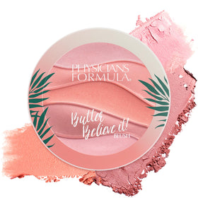 Physicians Formula front packaging showing Pink Sands blush and benefit of buildable color