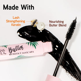Physicians Formula applying mascara to lashes in lifestyle setting for lift