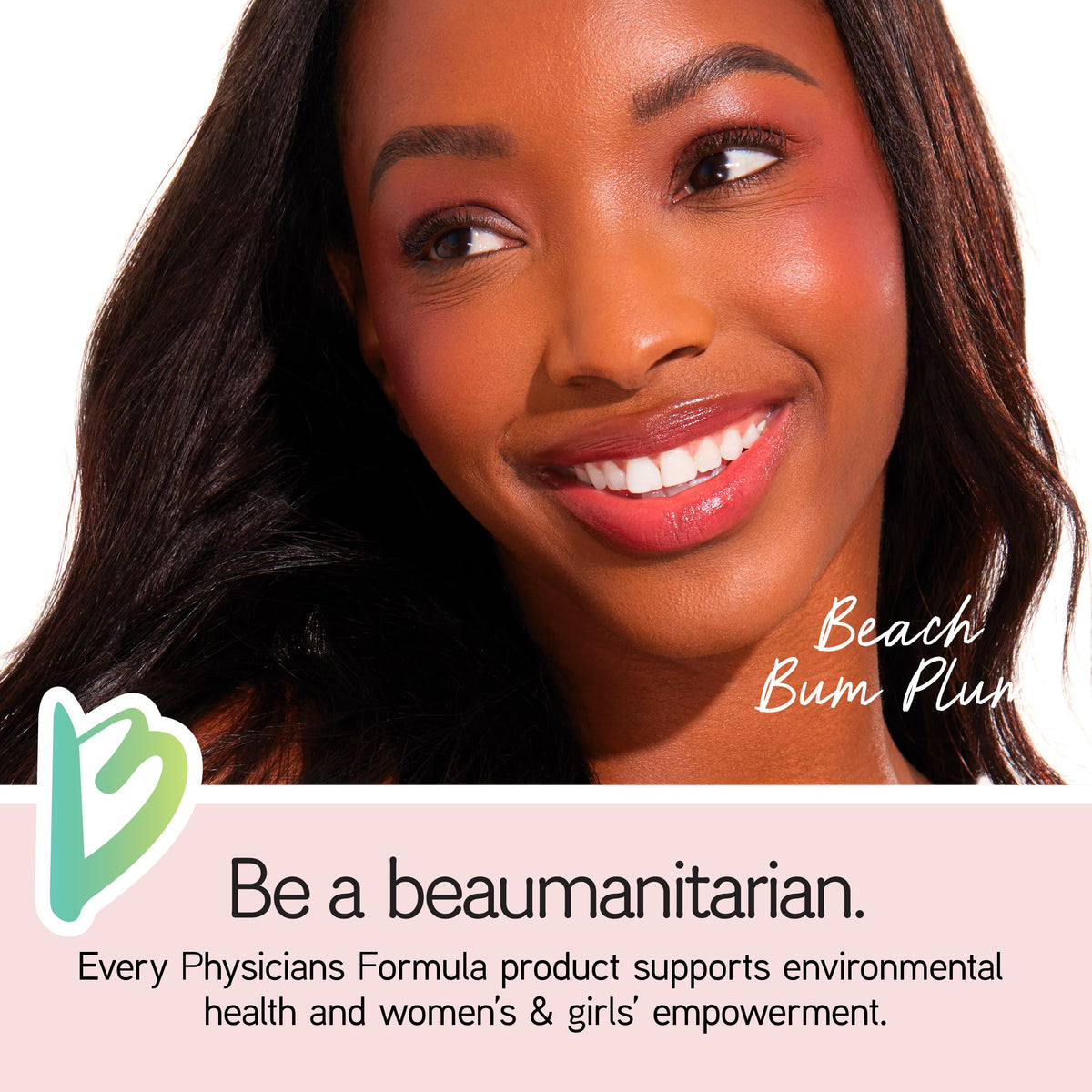 Physicians Formula Butter Glow & Go applied on cheek demonstrating natural color payoff and long-lasting glow