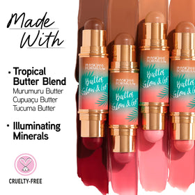 Physicians Formula Butter Glow & Go creamy texture close-up highlighting smooth blendability and moisturizing finish