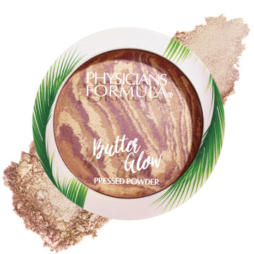 Physicians Formula compact front view showing packaging and shade, offering a polished finish