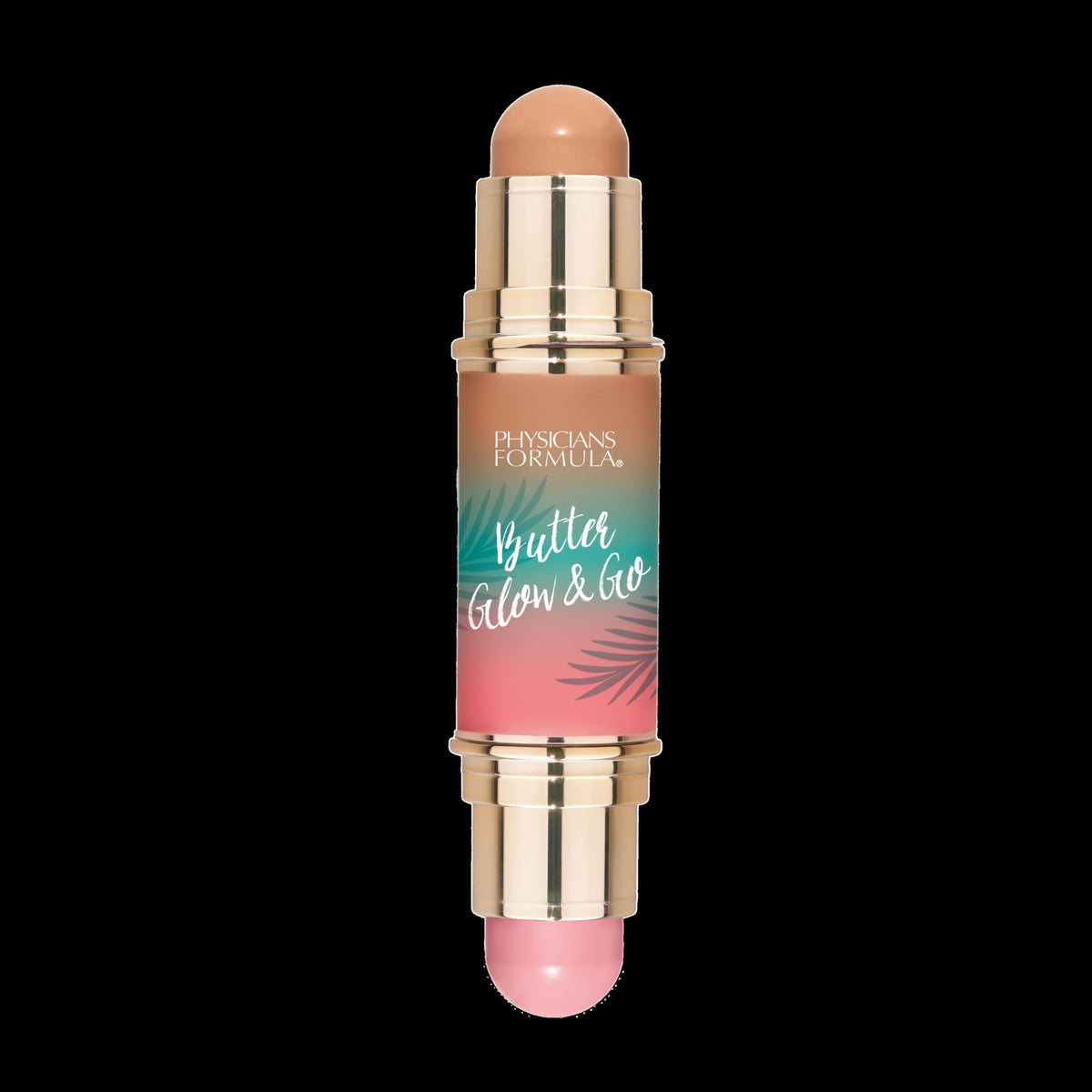 Physicians Formula close-up of both stick ends showing velvet and glowy textures for mixing