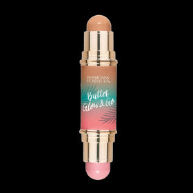 Physicians Formula close-up of both stick ends showing velvet and glowy textures for mixing