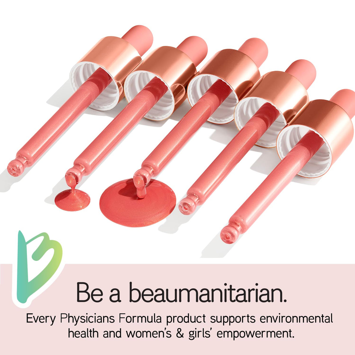 Physicians Formula in-use on cheeks showing natural rosy glow and subtle luminosity
