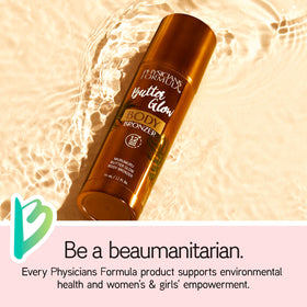 Physicians Formula Butter Glow applied on arm in lifestyle shot showing natural bronze