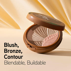 Physicians Formula open pan close-up showing creamy texture and dual shades
