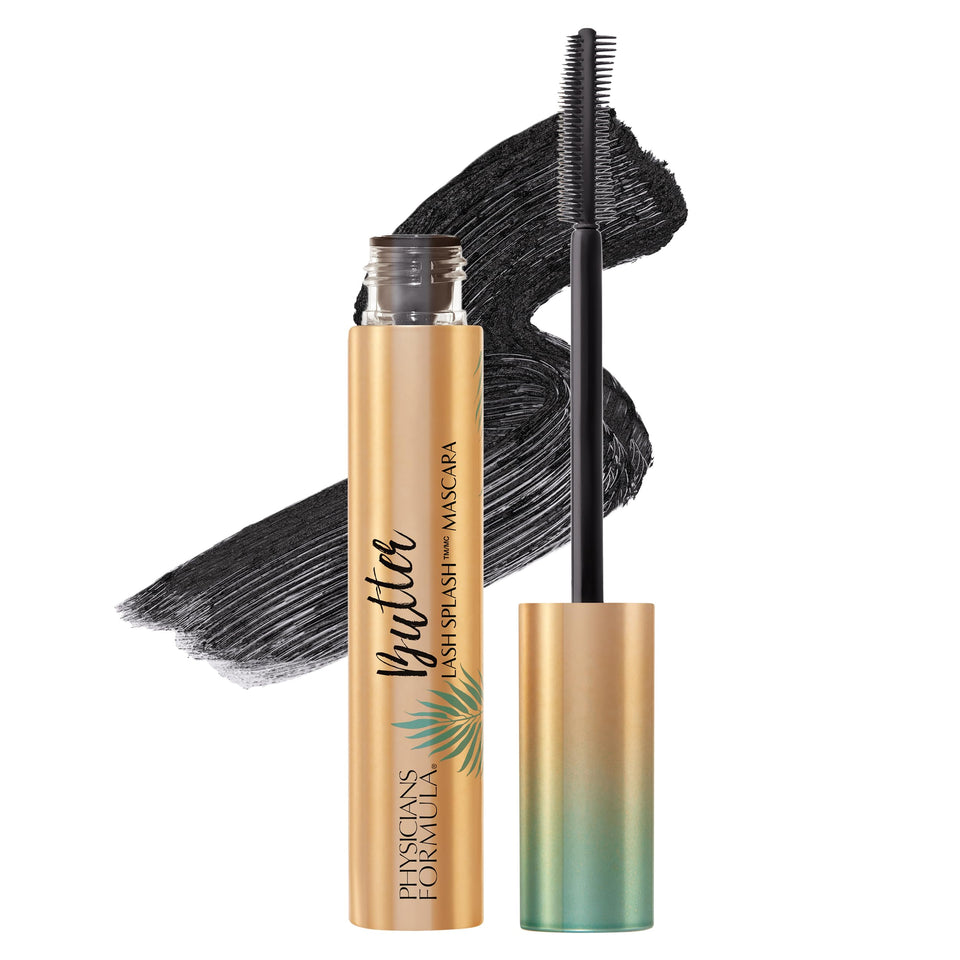 Physicians Formula front packaging showing product benefits and blackest black color