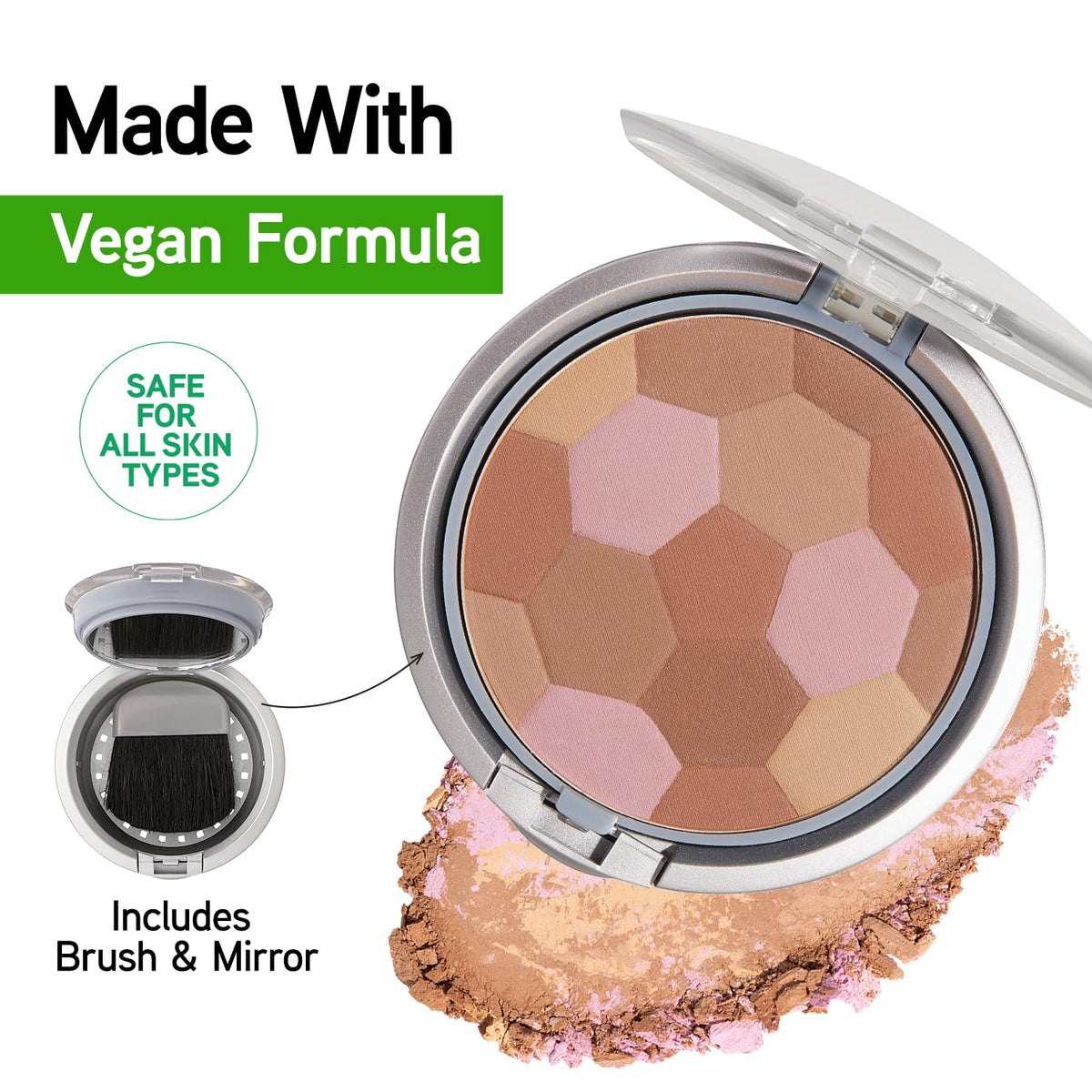 Physicians Formula close-up of pressed powder texture for smooth blendable finish