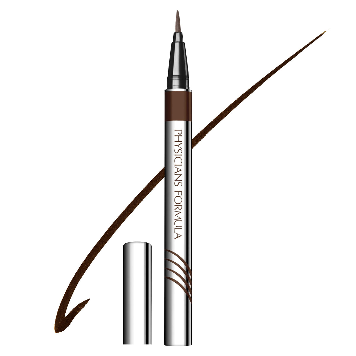 Physicians Formula front packaging showing product benefits and deep brown shade for instant definition