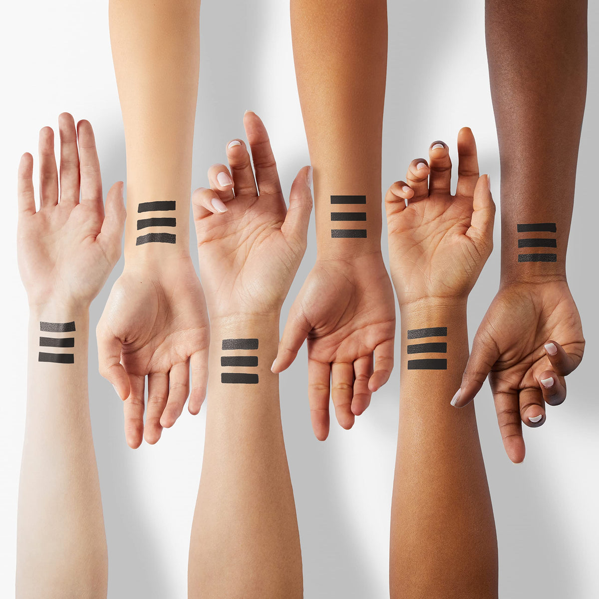 Physicians Formula matte swipe on arm demonstrating bold, lasting color