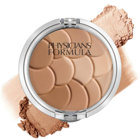 Physicians Formula compact front view with included mirror and brush for easy touch-ups