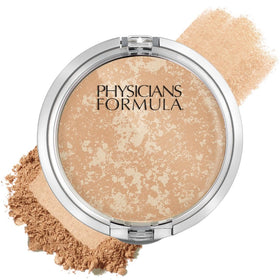 Physicians Formula compact front packaging showing Buff Beige shade and clean finish