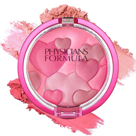 Physicians Formula compact front view showing rosy blend and compact design with easy application