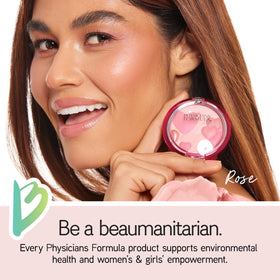 Physicians Formula in a vanity lifestyle shot beside mirror conveying joyful, everyday use