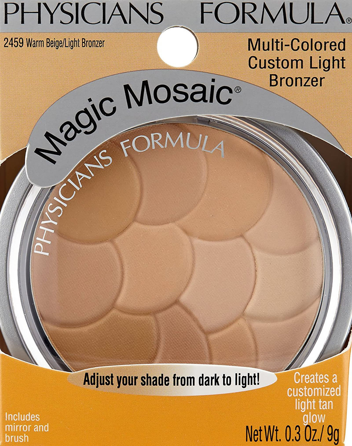 Physicians Formula palette held in hand demonstrating portability and on-the-go bronzing benefit