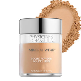 Physicians Formula loose powder jar front view showing clean packaging and shade