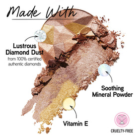 Physicians Formula close-up of diamond dust shimmer for multi-dimensional glow