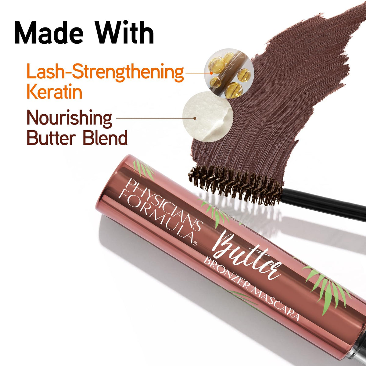 Physicians Formula mascara next to coin illustrating compact size