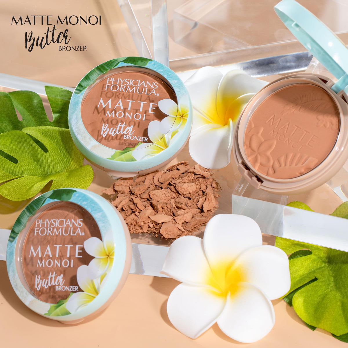 Physicians Formula compact held in hand showing size and travel-friendly convenience