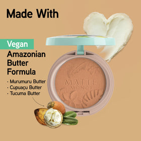 Physicians Formula swatches on skin showing buildable matte color and even coverage
