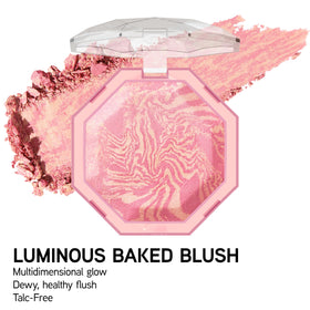 Physicians Formula blush on vanity next to mirror showing daily routine glow benefit