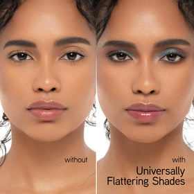 Physicians Formula close-up of a shimmer pan, buttery finish and reflective payoff