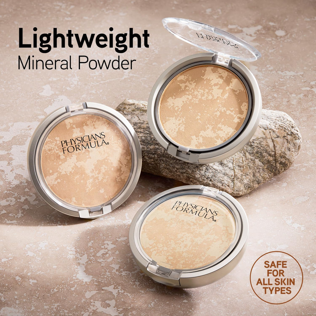 Physicians Formula open compact with mirror and sponge for easy touch-ups