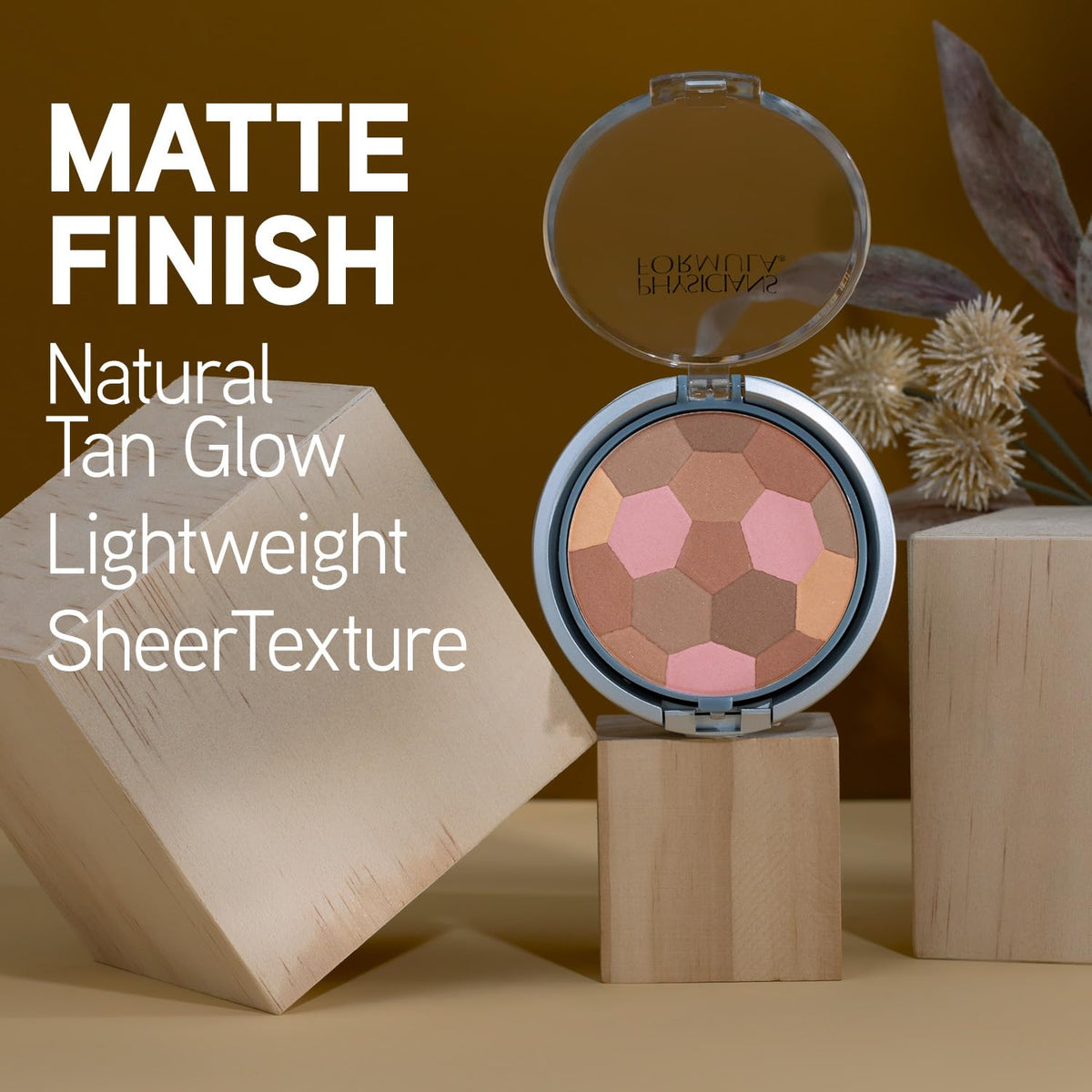 Physicians Formula open palette revealing multi-colored shades for natural dimension