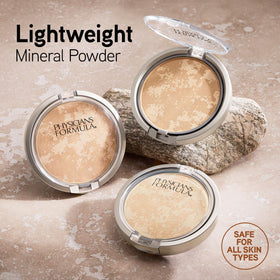 Physicians Formula open pan texture close-up showing smooth mineral powder for lightweight coverage