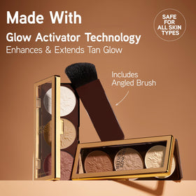Physicians Formula open palette with angled brush offering precise, blendable application