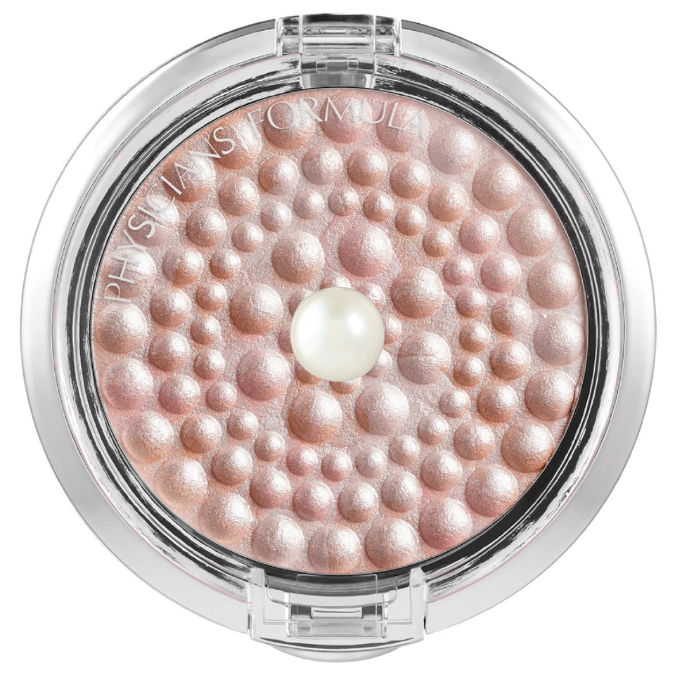 Physicians Formula compact front showing sleek packaging and translucent pearl glow benefit