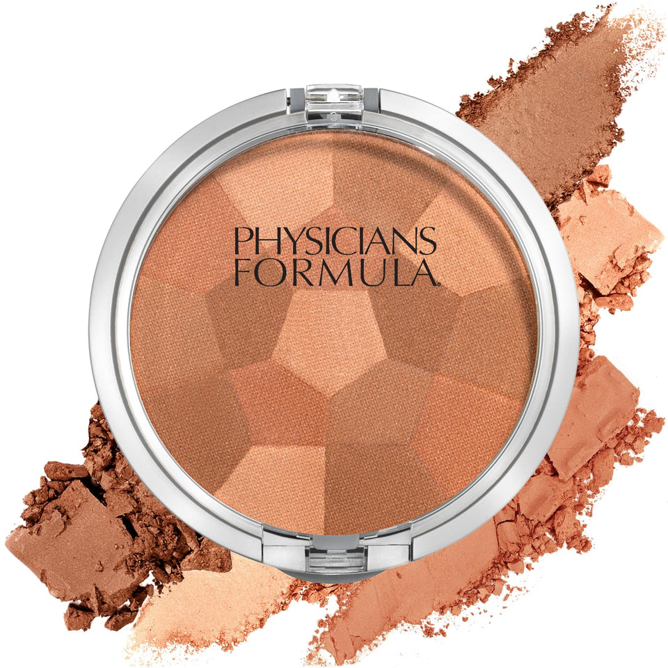 Physicians Formula compact front view showing color blend and carry-friendly design