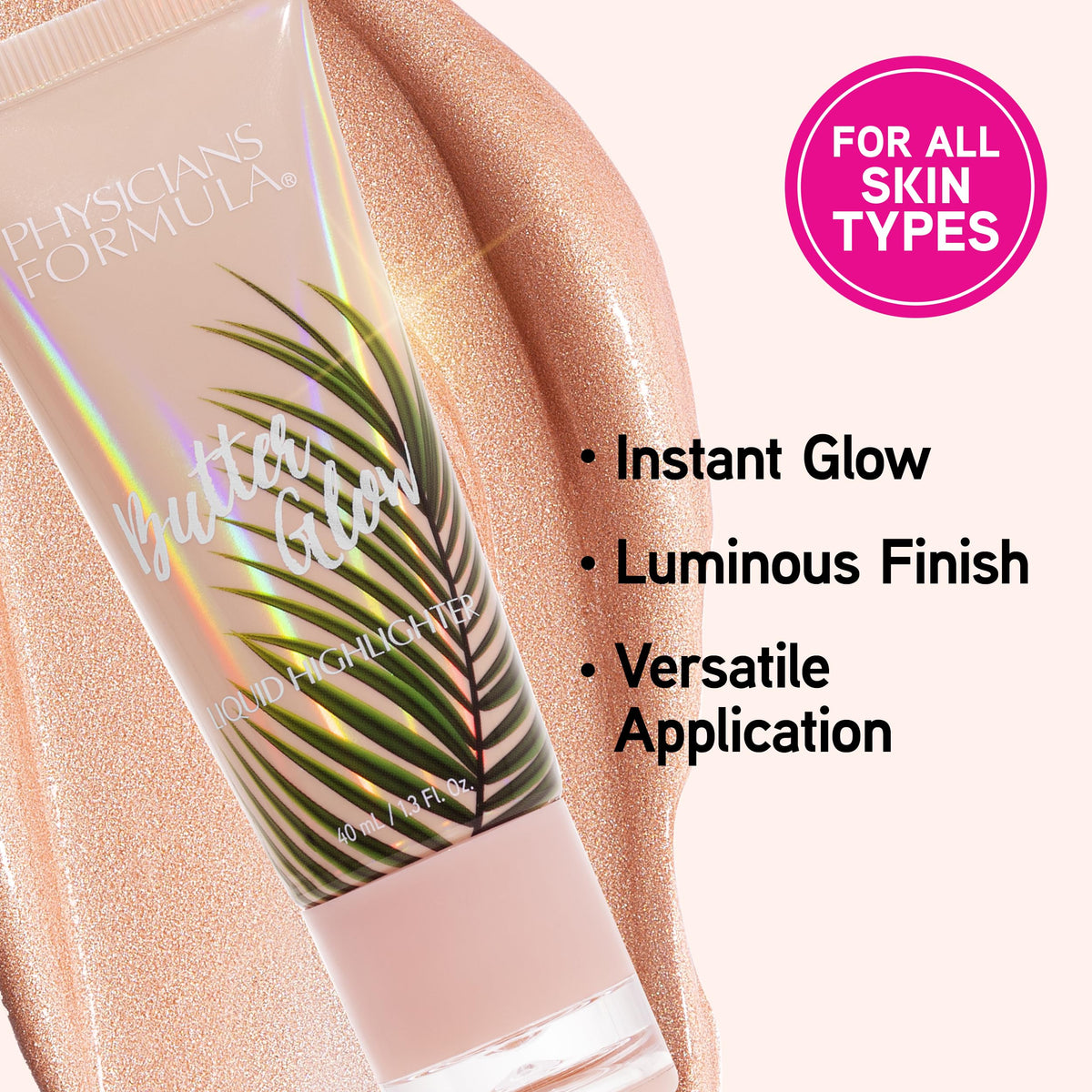 Physicians Formula pump dispense detail highlighting easy, controlled application