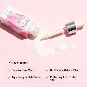 Physicians Formula serum dropper texture close-up illustrating lightweight, oil-free finish