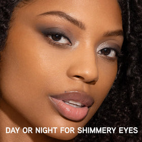 Physicians Formula applied on model eye demonstrating smoky shimmer effect