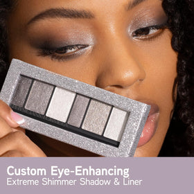 Physicians Formula open palette displaying six coordinated reflective shimmer shades