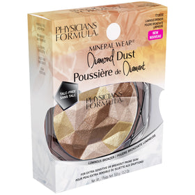 Physicians Formula hand-held size view indicating travel-friendly compact